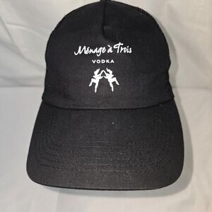 Menage a Trois Vodka‎ Trucker Hat HitWear Black Snapback Mesh Cap Mens OSFA